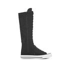 ANUFER MOMUK WOMEN'S KNEE HIGH BOOTS - SIZE: WOMEN 9 - BLACK/WHITE - Like New
