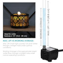 Sunnydaze 40 GPH Submersible Water Pump, 12V Small Fountain Pump - Black - Like New
