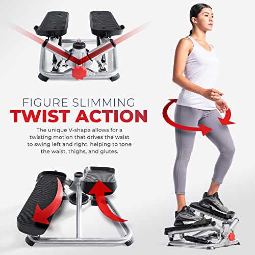 Sunny Health & Fitness Mini Steppers for Exercise Machine - Grey/Classic - Like New