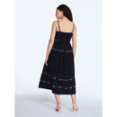 FREE ASSEMBLY WOMEN'S EMBROIDERED COTTON MIDI DRESS SIZE: WOMEN S - DARKEST NAVY - Brand New