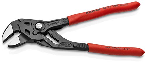 KNIPEX TOOLS PLIERS WRENCH, BLACK FINISH 7 1/4-INCH 8601180 - RED - Like New