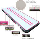 ALIFUN Inflatable Tumbling Track Mat 16 ft Length 4 In Thick 3.3ft - BLACK/PINK - Like New