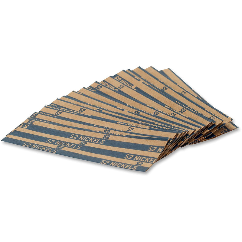 PAP-R FLAT COIN WRAPPERS - TOTAL $2.00 IN 40 COINS OF 5¢ DENOMINATION - Like New