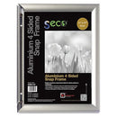 SECO 11X17 SNAP FRAME | FRONT LOADING ALUMINUM POSTER FRAME | EASY OPEN - SILVER - Like New