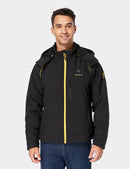 ORORO MEN'S DETACHABLE HOOD CLASSIC HEATED JACKET XL - BLACK GOLD - Like New