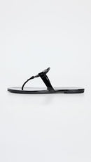 90872 TORY BURCH WOMEN MILLER EMBELLISHED SANDALS PERFECT BLACK PATENT SIZE 7 - Like New