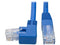 Tripp Lite Left-Angle Cat6 UTP Patch Cable (RJ45), M/M, Gigabit, Molded, Blue, 1