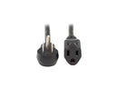 Tripp Lite P024-001-13A15D 1 ft. Extension Cord, Right-Angle NEMA 5-15P to NEMA