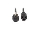 Tripp Lite P024-003-15D 3 ft. Extension Cord, Right-Angle NEMA 5-15P to NEMA