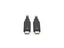 Tripp Lite U040-C3M-C-5A Black USB-C Cable (M/M) - USB 2.0, 5A Rating, USB-IF