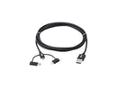 Tripp Lite M101-006-LMC-BK Black Universal USB-A to Lightning, USB Micro-B and