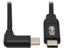 Tripp Lite USB C Cable USB 2.0 Right-Angle Plug 100W PD Charging M/M 2M