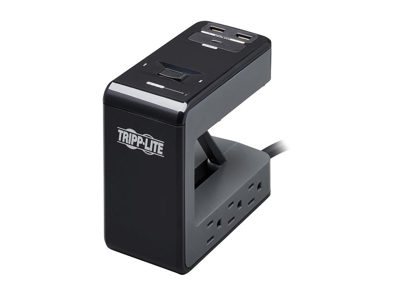 TRIPP LITE Safe-IT Clamp Surge Protector 6Outlet 5-15R 3 USB Ports 8ft Cord