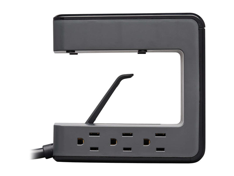 TRIPP LITE Safe-IT Clamp Surge Protector 6Outlet 5-15R 3 USB Ports 8ft Cord