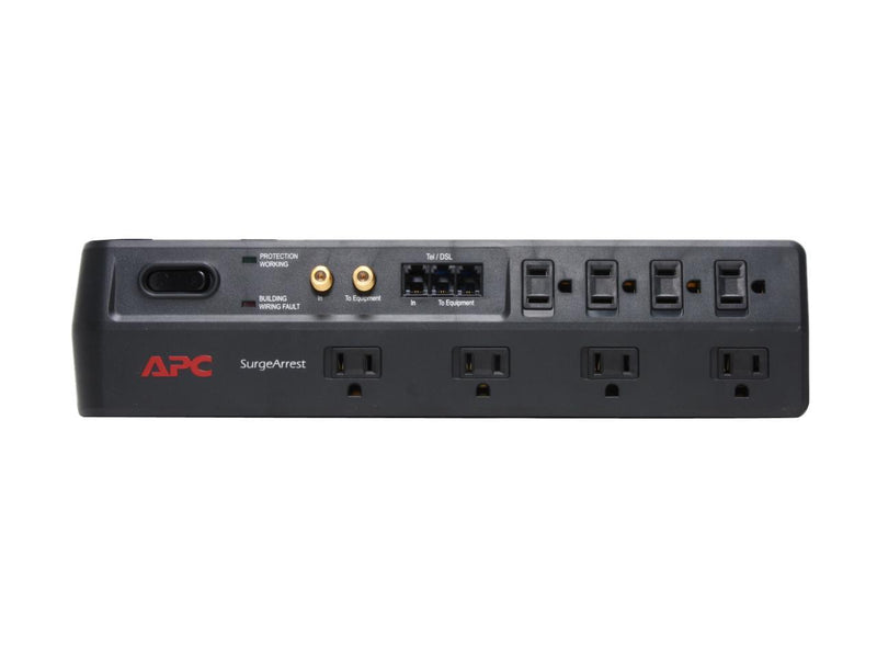 APC P8VT3 6 Feet 8 Outlets 2770 Joules Home Office SurgeArrest with Phone