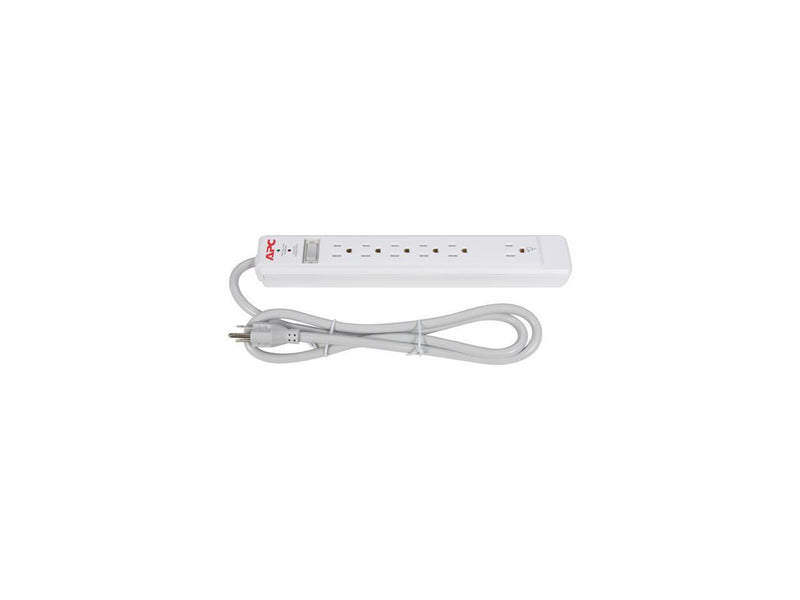 APC P6N 4 Feet 6 Outlets 1080 Joules Surge Suppressor with Ethernet and Phone