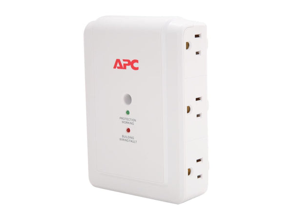 APC Wall Outlet Multi Plug Extender, P6W, (6) AC Multi Plug Outlet, 1080