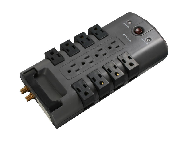 BELKIN BP112230-08 8 Feet 12 Outlets 4320 Joules Pivot-Plug Surge Protector