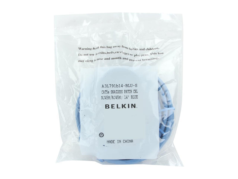 Belkin A3L791b14-BLU-S 14 ft. Cat 5E Blue Patch Cable