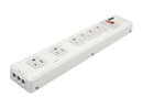 BELKIN F9H620-06-MTL 6' 6 Outlets 1240 joule Metal Surge Suppressor