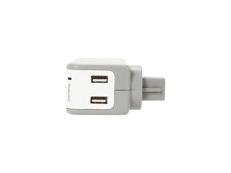 BELKIN BZ103050-TVL Wall Mount 3 Outlets 918 Joules Mini Surge Protector with 2