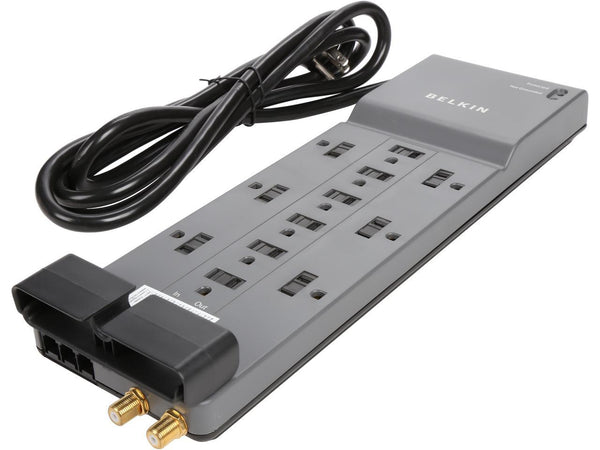 BELKIN BE112234-08 8 Feet 12 Outlets 3960 Joules Surge Suppressor