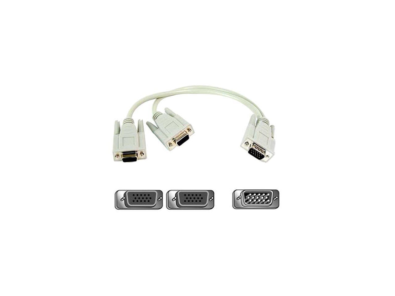 Belkin F3G006-01 1 ft. Pro Series 1 x HD-15 Male to 2 x HD-15 Female Cable