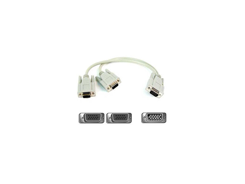 Belkin F3G006-01 1 ft. Pro Series 1 x HD-15 Male to 2 x HD-15 Female Cable