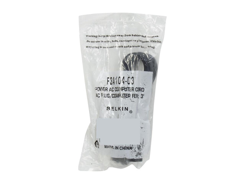 Belkin Model F3A104-03 3 ft. PRO Series AC Power Replacement Cable