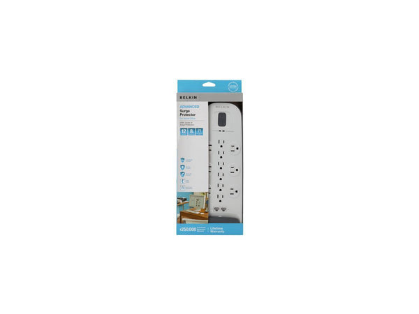 BELKIN BV112234-08 8ft 12 Outlets 3996 j Surge with Ethernet,