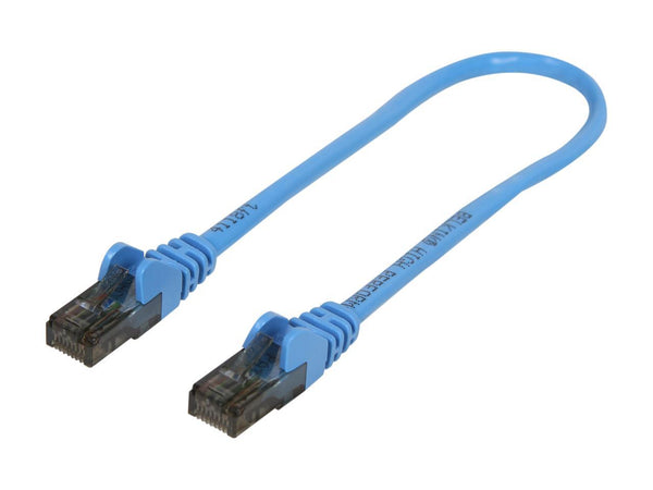 Belkin A3L980-01-BLU-S 1 ft. Cat 6 Blue Patch Cable CAT6 Snagless RJ-45M /