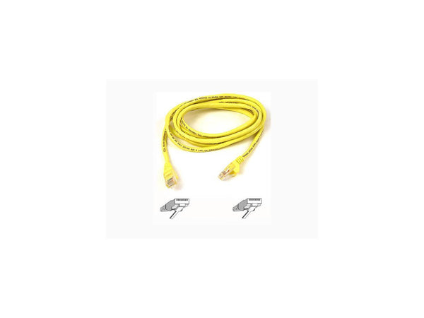 Belkin A3L980-03-YLW-S 3 ft. Cat 6 Yellow Patch Cable CAT6 Snagless RJ-45M /