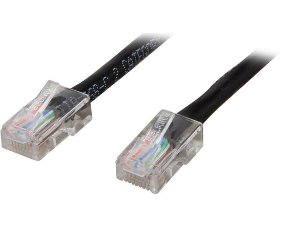 Belkin A3L791-15-BLK 15 ft. Cat 5E Black Shielded Patch Cable CAT5e RJ-45M /