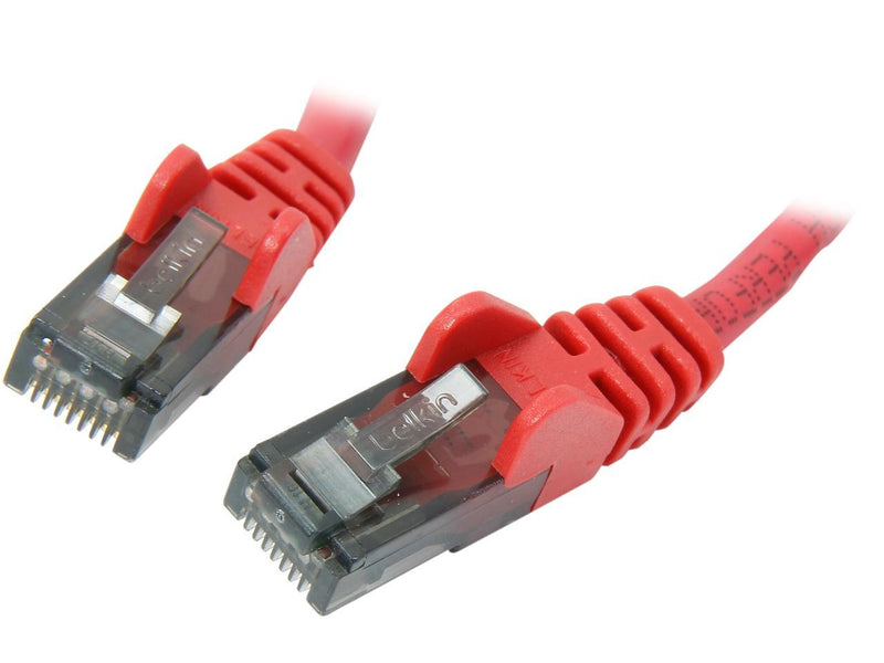 Belkin A3L980B07-RED-S 7 ft. Cat 6 Red Patch Cable CAT6 Snagless RJ-45M / RJ-45M