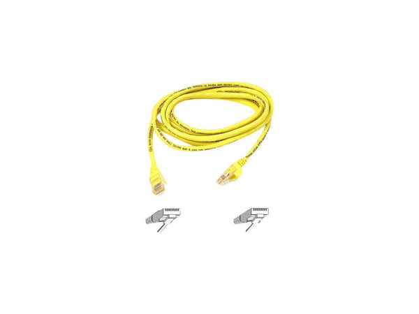 Belkin A3L791-01-YLW-S 1 ft. Cat 5E Yellow Patch Cable CAT5e Snagless RJ-45M /