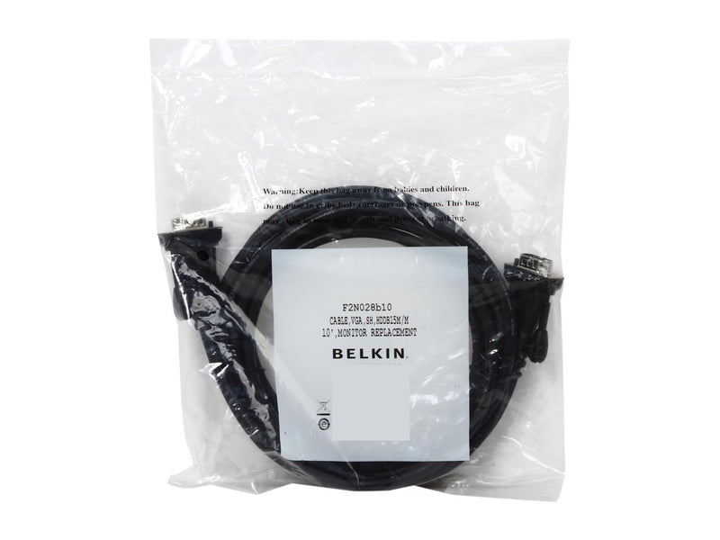 Belkin F2N028B10 10 ft. Pro Series VGA Monitor Signal Replacement Cable