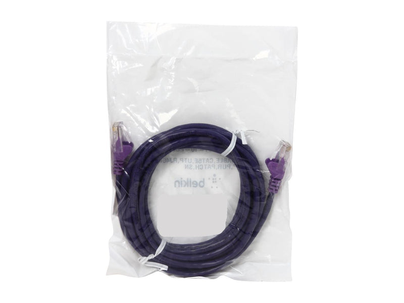 Belkin A3L791-10-PUR-S 10 ft. Cat 5E Purple Patch Cable