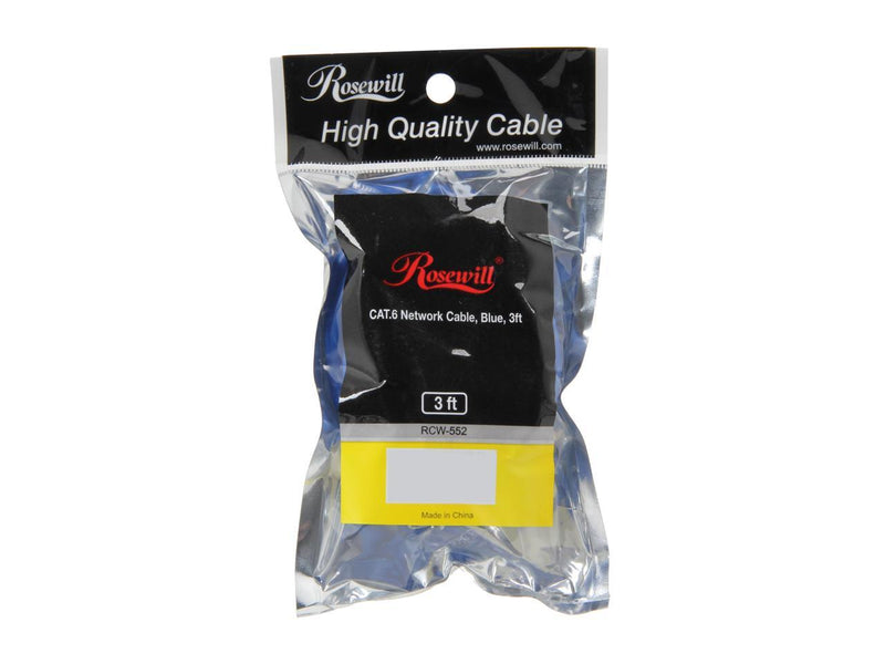 Rosewill 3-Feet Cat 6 Network Cable - Blue (RCW-552)