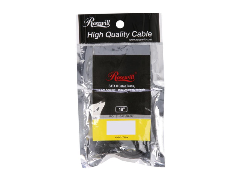 Rosewill RC-18"-SA2-90-BK SATA Cable 90 Degree Right Angle SATA III 6.0 Gbps,