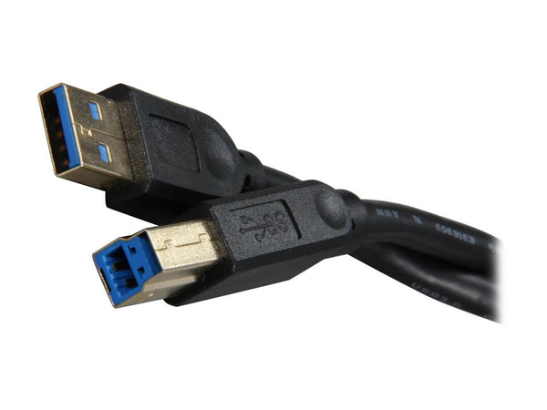 Rosewill RCAB-11027 Black USB3.0 A Male to B Male Cable, Gold Plated, Black