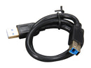 Rosewill RCAB-11027 Black USB3.0 A Male to B Male Cable, Gold Plated, Black