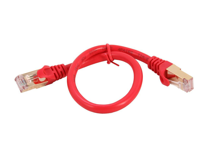 Rosewill RCNC-11041 1 ft. Cat 7 Red Shielded Twisted Pair (S/STP) Networking