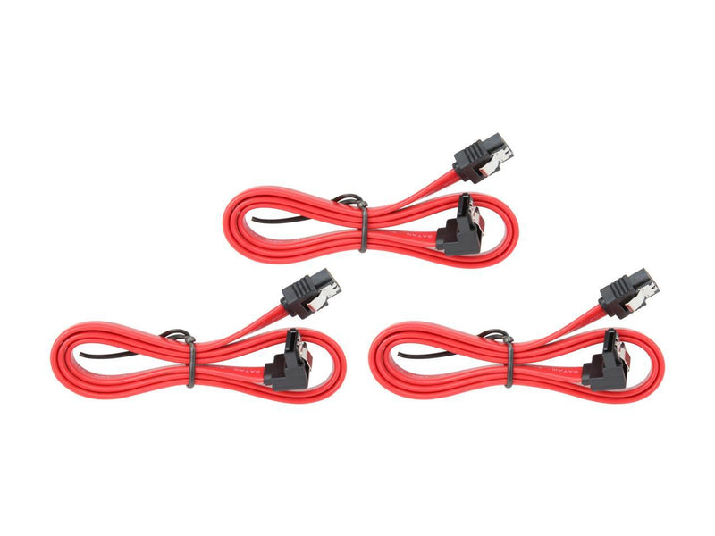 Rosewill RCSC-18006 [3-Pack] SATA Cable 90 Degree Right Angle SATA III 6.0 Gbps,