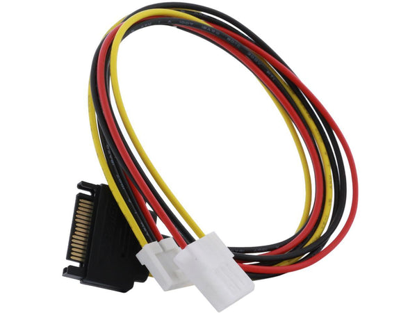 Rosewill SC-PWC-MOL-12-SATA 12" SATA 15-pin Power Male to Molex 4-pin LP4 &