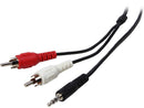 Tripp Lite P314-012 Audio Y Splitter Adapter 3.5MM Plug/2 RCA Plugs Male to Male