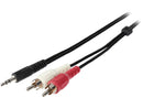 Tripp Lite P314-006 Audio Y Splitter Adapter 3.5MM Plug/2 RCA Plugs