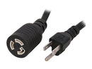 Tripp Lite Model P023-001 1 ft. 14AWG Power Adapter cord (NEMA L5-15R to NEMA