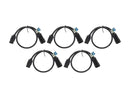 Tripp Lite Model P004-002-5 2 ft. 5-Pack IEC-320-C14 to IEC-320-C13 Power Cables
