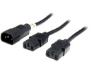 Tripp Lite Model P004-006-2C13 6 ft. Power Extension Splitter Cable C14 to 2x
