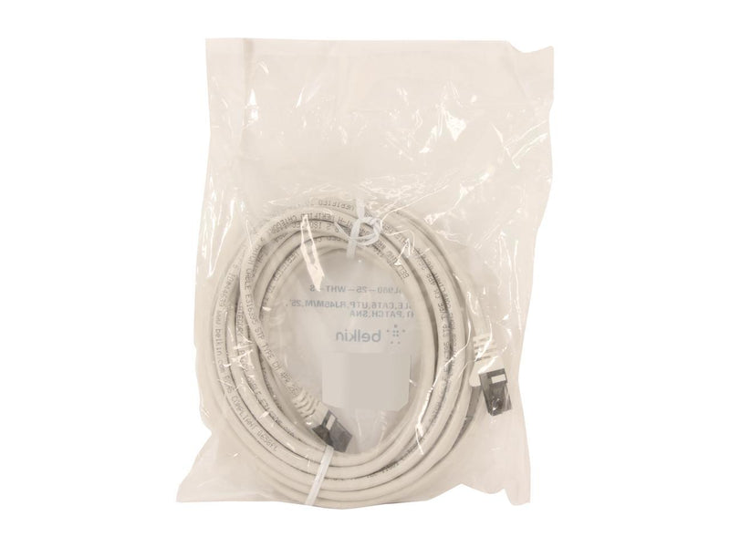 Belkin A3L980-25-WHT-S 25 ft. Cat 6 White Cat. 6 UTP Patch Cable